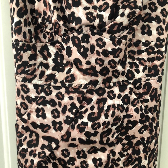 Silk leopard print cocktail dress - Picture 2 of 5